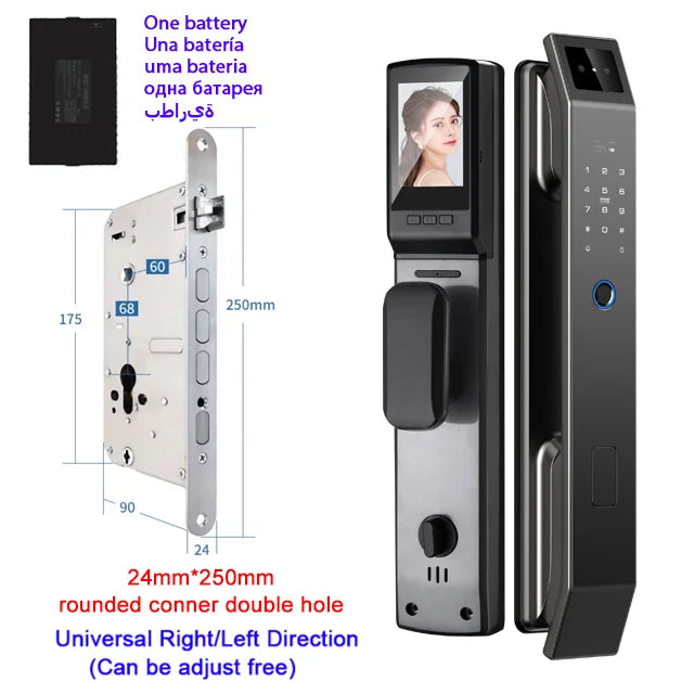 3D Face Recognition Unlock Digital Door Lock With Camera