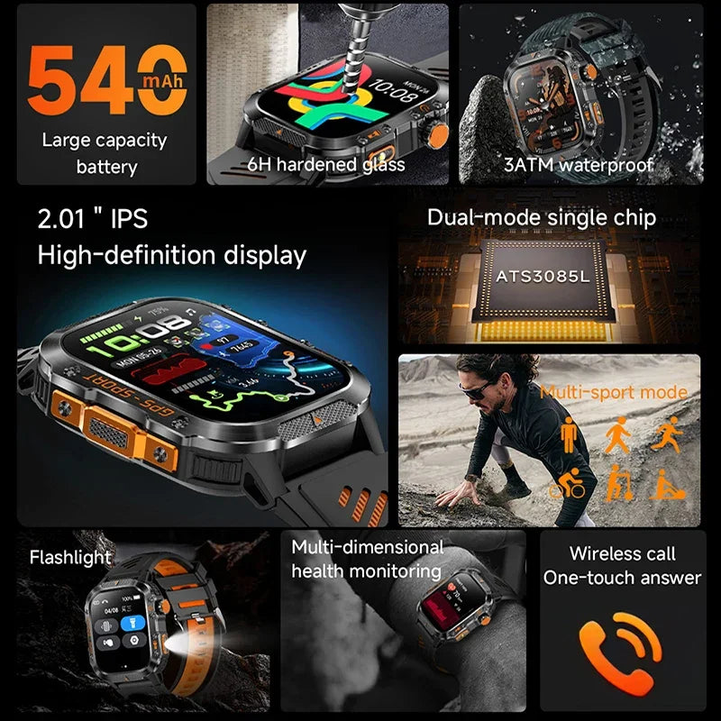 Military GPS Smart Watch for Men & Women