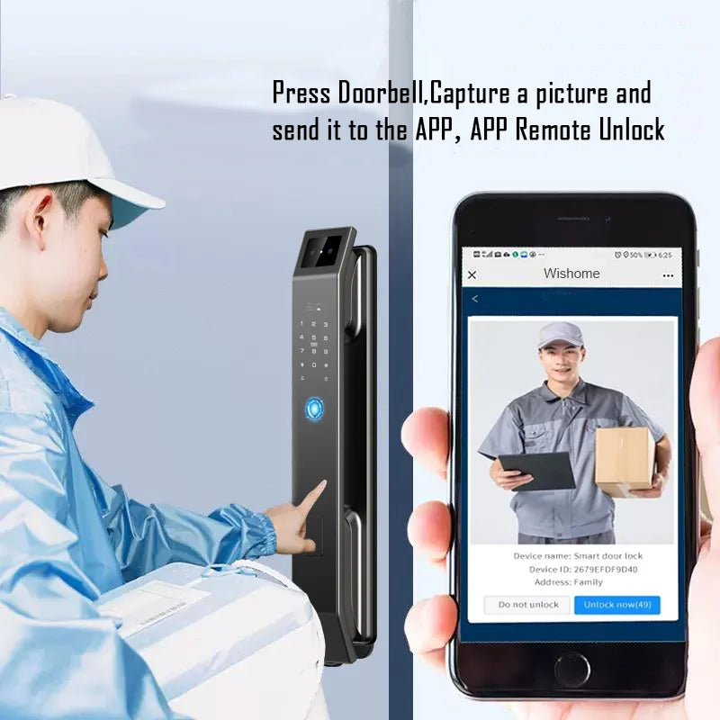 3D Face Recognition Unlock Digital Door Lock With Camera