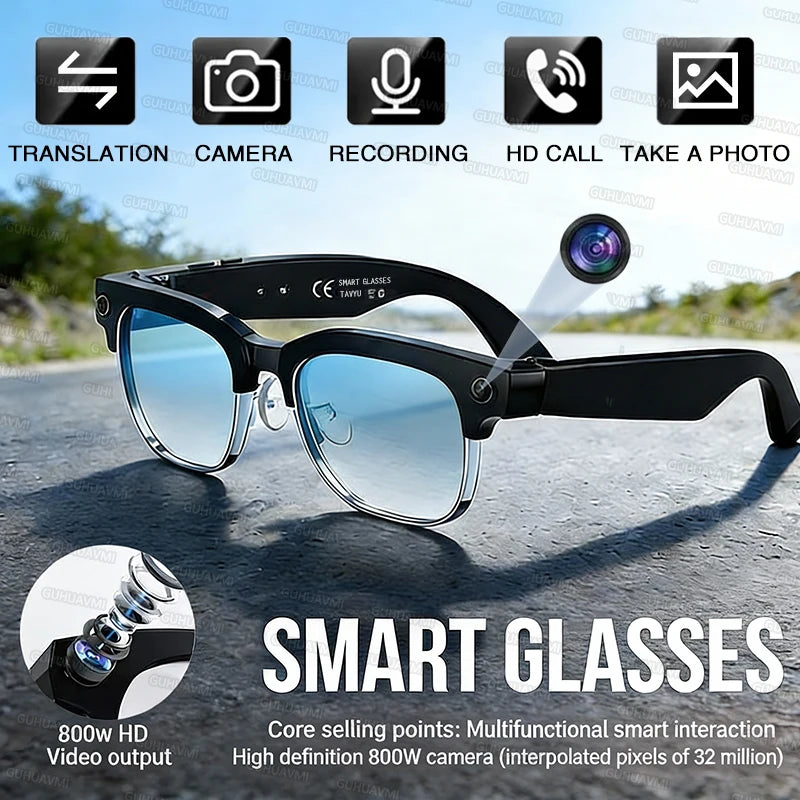 800W Pixel Camera Smart Glasses