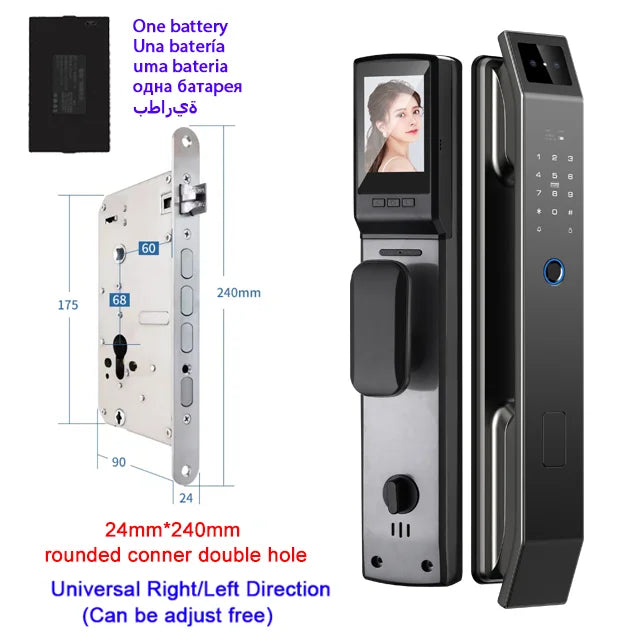 3D Face Recognition Unlock Digital Door Lock With Camera