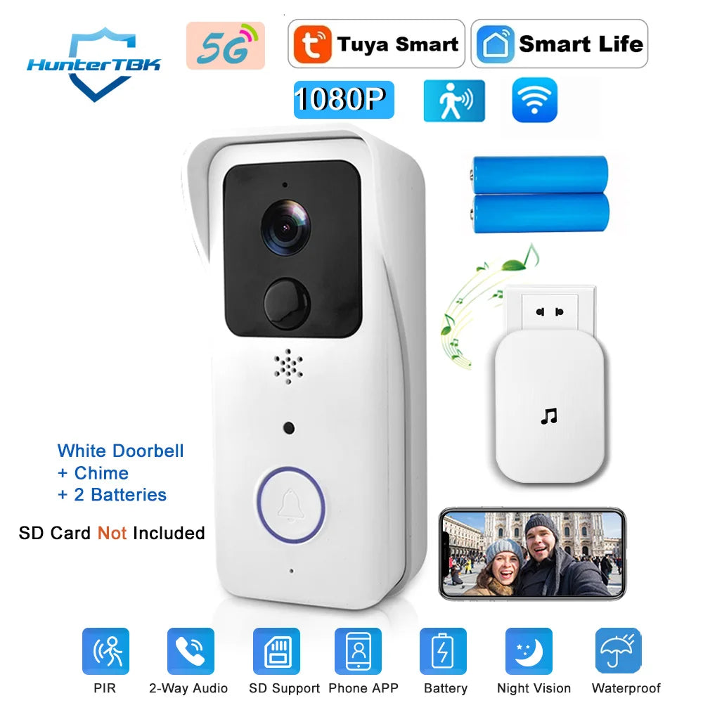 Tuya Smart Outdoor Wireless Video Doorbell 1080P
