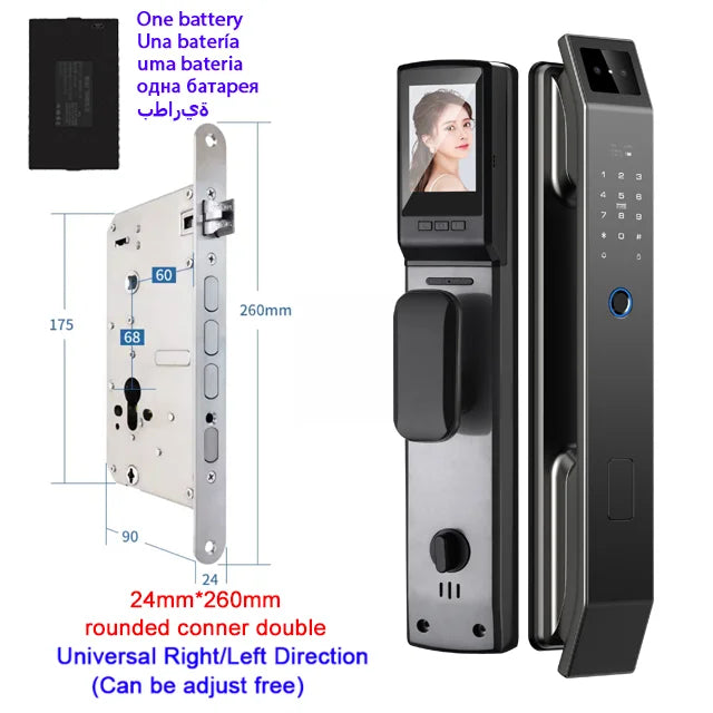 3D Face Recognition Unlock Digital Door Lock With Camera
