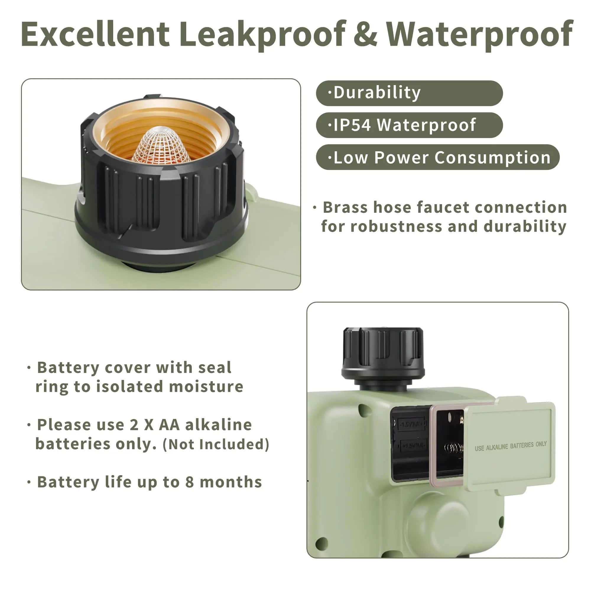 Diivoo Pro-Irrigate: 3-Zone Programmable Water Timer for Automatic Garden Care
