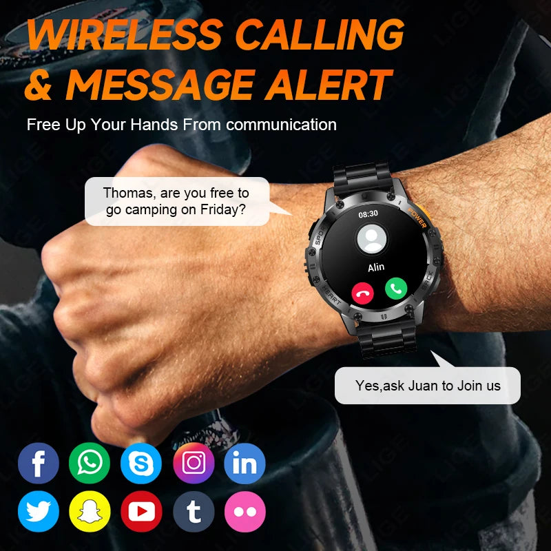 Pro-Display AMOLED Smartwatch | Built-in Flashlight & BT Call | Gift Box Edition