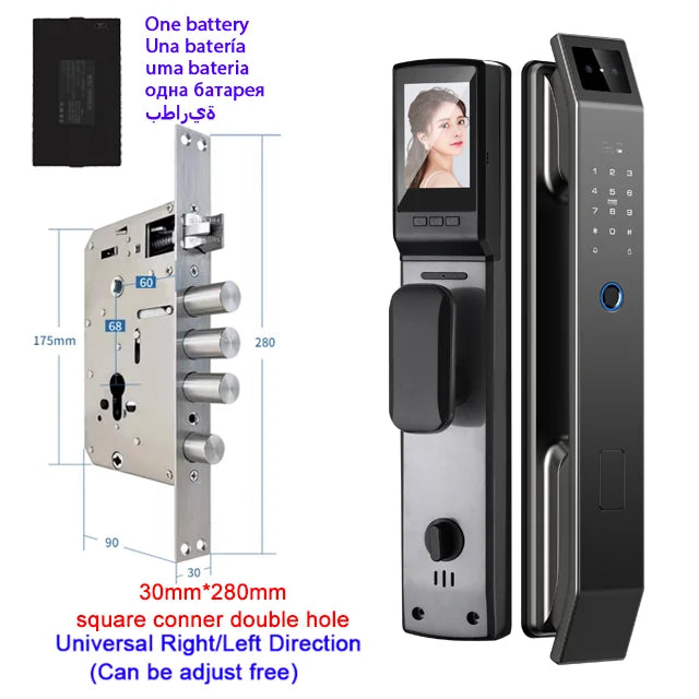 3D Face Recognition Unlock Digital Door Lock With Camera