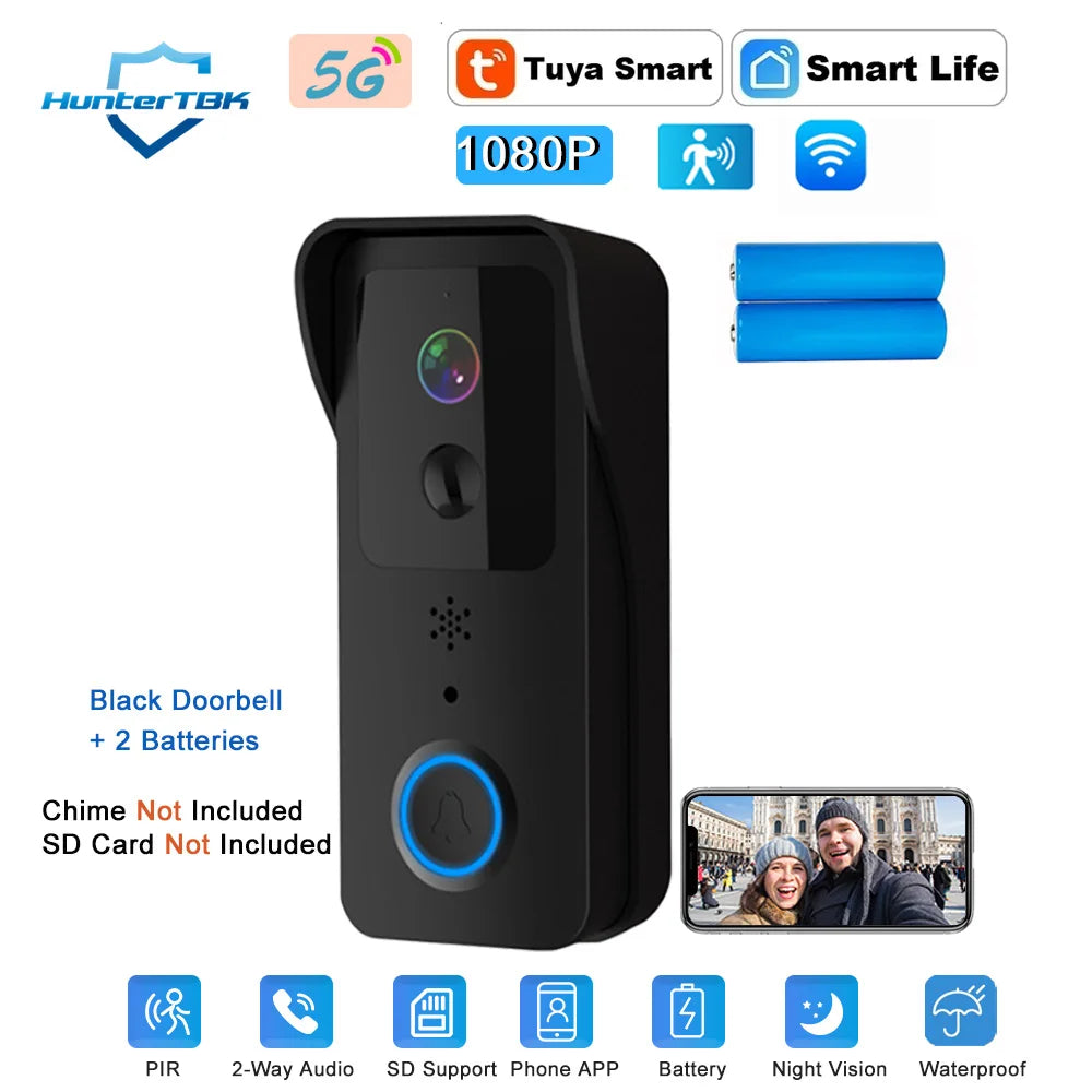 Tuya Smart Outdoor Wireless Video Doorbell 1080P