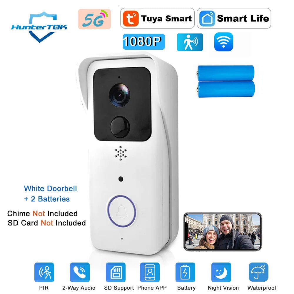 Tuya Smart Outdoor Wireless Video Doorbell 1080P