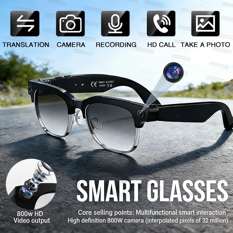 800W Pixel Camera Smart Glasses