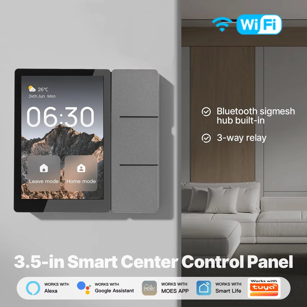 Tuya WiFi 3.5 inch Smart Center Control Panel
