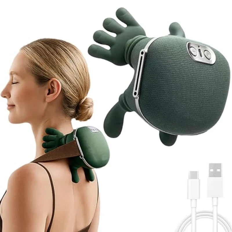 Pure-Press Cordless Neck Massager: Fully Automatic Deep Tissue Hand-Simulation