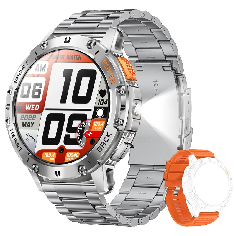 Pro-Display AMOLED Smartwatch | Built-in Flashlight & BT Call | Gift Box Edition