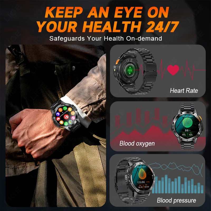 Pro-Display AMOLED Smartwatch | Built-in Flashlight & BT Call | Gift Box Edition