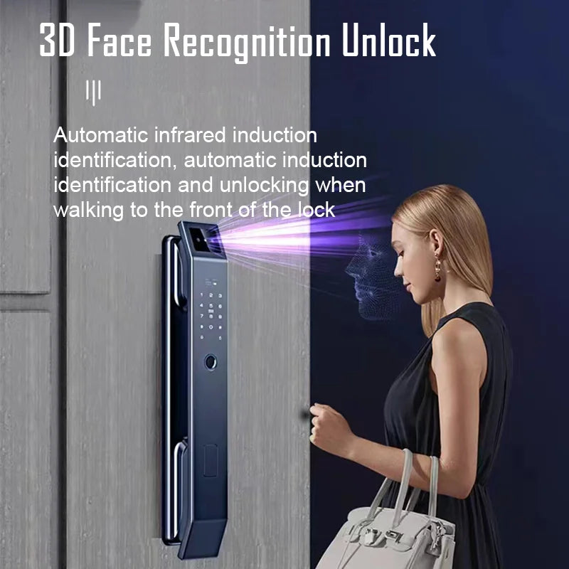 3D Face Recognition Unlock Digital Door Lock With Camera