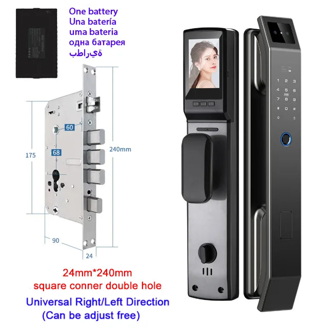 3D Face Recognition Unlock Digital Door Lock With Camera