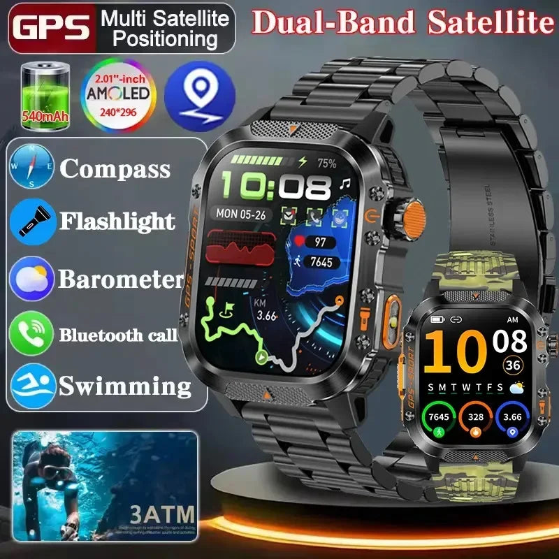 Military GPS Smart Watch for Men & Women